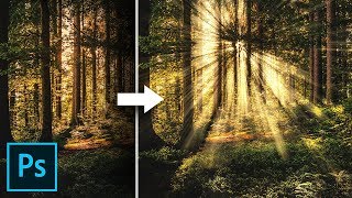 Create Light Rays in 3 Simple Steps with Photoshop [upl. by Amilah579]