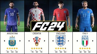 EA SPORTS FC 24  NEW Mens National  Teams Ratings amp Kits ✅ [upl. by Anuaek595]