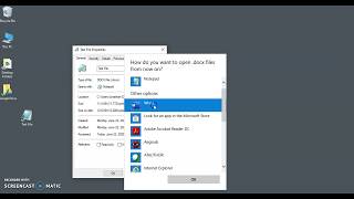 TUTORIAL How to set WORD as the DEFAULT Program to Open Word Documents in Windows 10 [upl. by Kurtis]