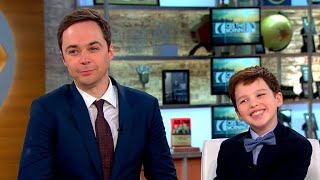 Jim Parsons and Iain Armitage talk CBS quotYoung Sheldonquot [upl. by Tengler743]