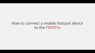 Thinkware  How to connect a WiFi Hotspot Device to your F800PRO [upl. by Elda]