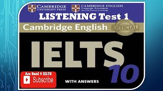 IELTS Listening Cambridge Book 10 Test 1 with Answers [upl. by Stedmann]