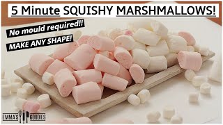 5 Minute HOMEMADE MARSHMALLOWS  Squishy amp Satisfying Marshmallow recipe  EASY [upl. by Hunter728]