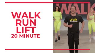 Walk Run Lift  20 Minute Workout [upl. by Aniretac]