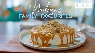 BacktoFront Cheesecake  Nadiyas Family Favourites  BBC [upl. by Alair]