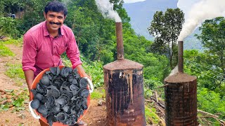 Coconut Shell Charcoal Making at Home  How to make Coconut Shell Charcoal at Home [upl. by Alena75]