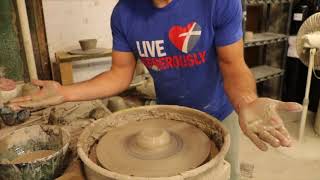 5 steps to CENTERING CLAY on the wheelfor beginners [upl. by Buehrer]