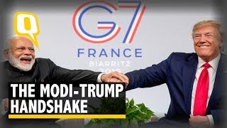 The ModiTrump Handshake at G7 Summit that You Just Cant Miss  The Quint [upl. by Niwrehs]