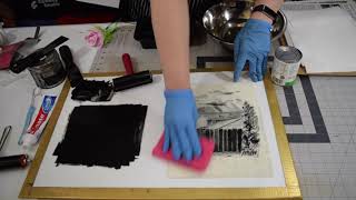 How to Print a Pronto Plate Lithograph By Hand [upl. by Telrats]