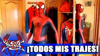 ¡TODOS MIS TRAJES DE SPIDERMAN [upl. by Ayokal]