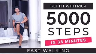 FAST Walking Workout  5000 Steps in 36 minutes  Steps at home  Walk to the Beat [upl. by Reames]