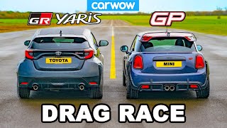 Toyota GR Yaris v MINI GP  DRAG RACE [upl. by Connors]