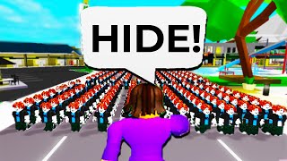 100 PLAYER Hide amp Seek in Brookhaven [upl. by Ahseihs157]