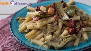 PASTA CARCIOFI E PANCETTA CREMOSA E VELOCE [upl. by Odawa]