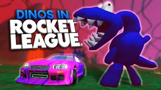 DINOSAURS CHASED US IN ROCKET LEAGUE [upl. by Qiratla683]