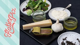 How To Make CAESAR Salad Dressing Recipe  Katie Pix [upl. by Kohsa]