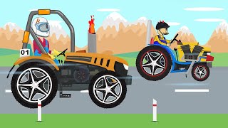 Tractor Tuning and Farmers Race  Childrens Tales  Bajki Traktor i Rolnicy [upl. by Ferguson281]