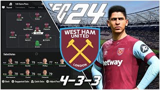 How West Ham United Could Play Under Julen Lopetegui in the 433 and 3421 Tactics  EA FC 24 [upl. by Werd391]