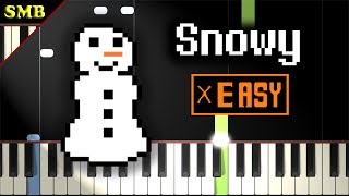 UNDERTALE  SNOWY  Easy Piano Tutorial [upl. by Nere]