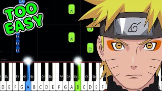 Silhouette  Naruto Shippuden OP16  EASY Piano Tutorial animelovemen [upl. by Yaja]