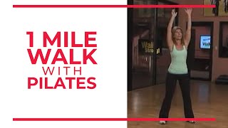 1 Mile Walk with Pilates  At Home Workouts [upl. by Epotimet]