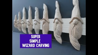 Carving  Simple Wizard  wood spirit [upl. by Euqilegna775]