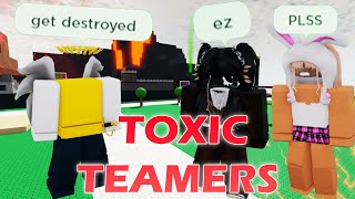 Toxic teamers in Mortem Metallum get destroyed  Roblox [upl. by Llewxam870]