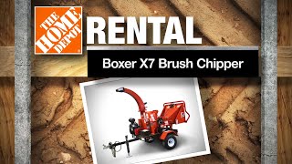 Boxer X7 Brush Chipper  The Home Depot Rental [upl. by Nanah]