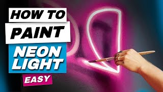 How I Paint Awesome 3DNEON Light Effect [upl. by Luigino]