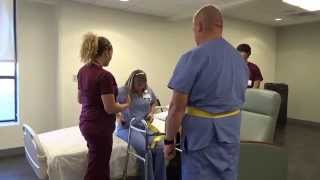 Physical Therapy Transfer Training  How To Transfer From Wheelchair To Bed [upl. by Naillig]