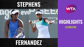 Sloane Stephens vs Leylah Fernandez  2020 Lexington First Round  WTA Highlights [upl. by Alimak653]