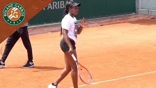 Sloane Stephens in Practice before the final  Inside RG I RolandGarros 2018 [upl. by Monteria]