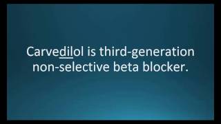 How to pronounce carvedilol Coreg Memorizing Pharmacology Flashcard [upl. by Nair]