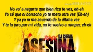 Asesina Remix  Letra [upl. by Maggi390]