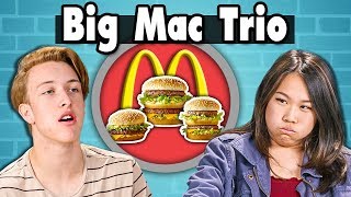 BIG MAC TRIO CHALLENGE  Teens Vs Food [upl. by Carper284]