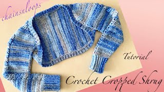 Crochet Cropped Shrug [upl. by Aikel]