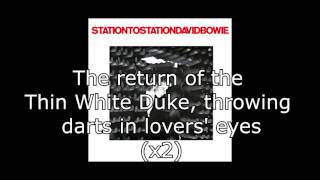 Station to Station  David Bowie  Lyrics [upl. by Nyla]