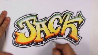 How to Draw Graffiti Letters  Jack in Graffiti Lettering  MAT [upl. by Algernon689]