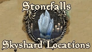 ESO Stonefalls All Skyshard Locations updated for Tamriel Unlimited [upl. by Anaujahs456]