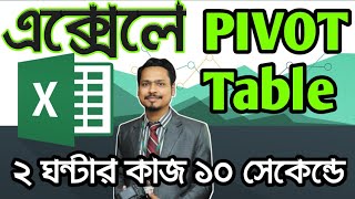 মাইক্রোসফট এক্সেলে Pivot Table এর ব্যবহার । MS Excel Pivot Table Tutorial In Bangla [upl. by Llerot]