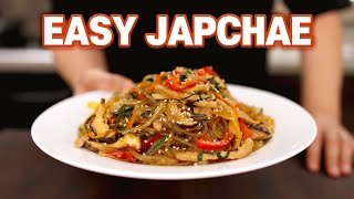 15 Minute Easy Japchae Recipe Korean Glass Noodles l Better Than Restaurants [upl. by Michaeline]