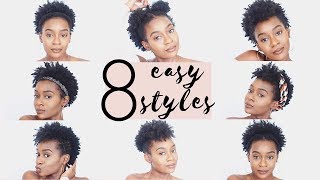 8 Easy Hairstyles For SHORT 4C Natural Hair  4C NATURAL HAIRSTYLES [upl. by Simonetta123]