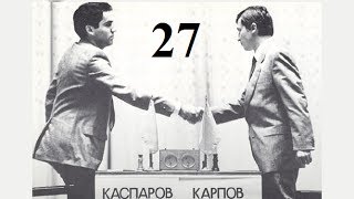 Karpov vs Kasparov  1984 World Chess Championship Match  Game 27 [upl. by Ayitahs372]