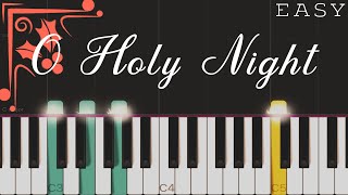 O Holy Night  EASY Piano Tutorial [upl. by Gabriele]