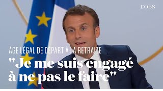 Quand Macron promettait de ne pas reculer lâge légal de départ à la retraite [upl. by Mell]