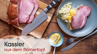 Kassler auf Sauerkraut  Klassiker unter den Römertopf Rezepten [upl. by Yuht]