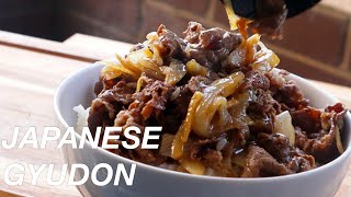 Gyudon Recipe  Japanese Beef bowl  牛丼 [upl. by Barabbas]