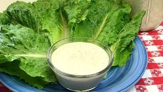 BEST HOMEMADE CREAMY CAESAR SALAD DRESSING RECIPE [upl. by Danialah]