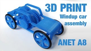 3D print Windup motor Car toy assembly [upl. by Cowen536]