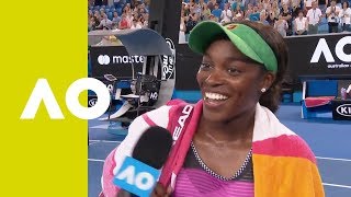 Sloane Stephens oncourt interview 3R  Australian Open 2019 [upl. by Nevin]